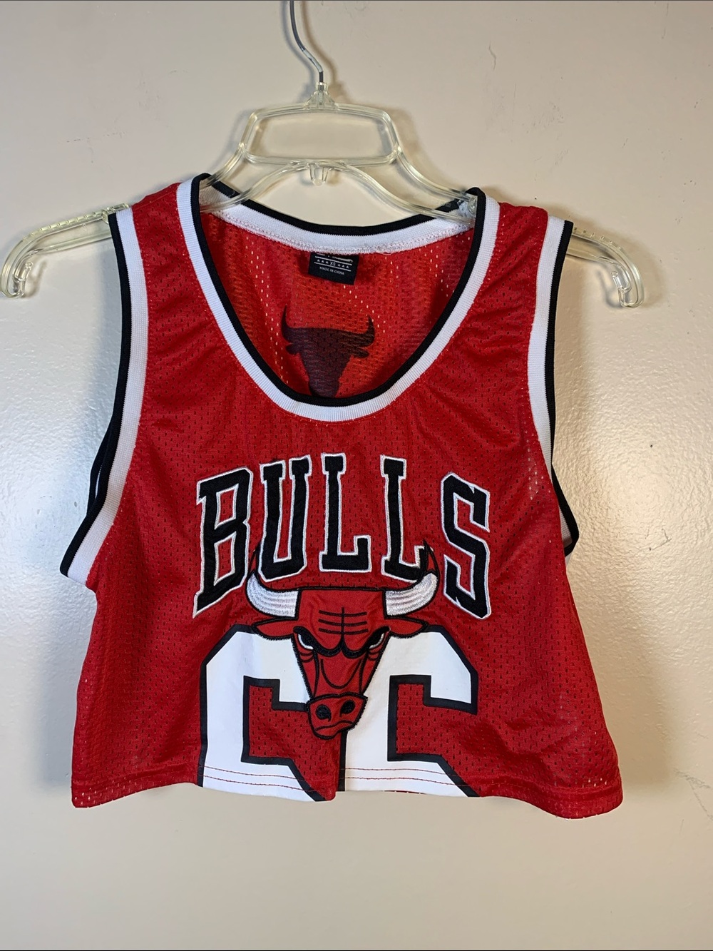 NBA Red Chicago Bulls XS Cropped Game Day Tank Extra Small